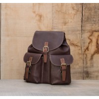 SAC A DOS CUIR BRUN| Font-Romeu